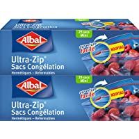 Albal Ziploc- Bolsas de Congelación- 2 Paquetes x 25 Unidades- 0-5 L